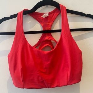 LuluLemon red racer back sports bra size 6